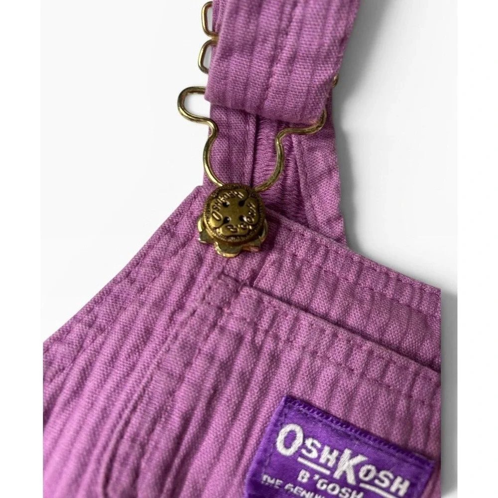 Vtg OshKosh B'Gosh Purple Label Lavender Corduroy Pinafore USA Union Made 2T